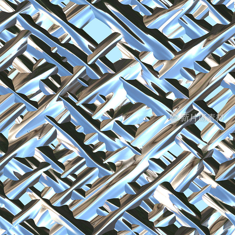 贵金属银箔-无缝瓷砖图案HD - 01